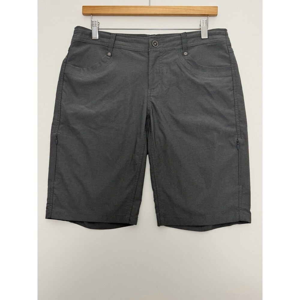Kuhl Trekr Shorts Women’s 8 Gray Cargo Nylon Blend Hiking Camping Outdoors 11”